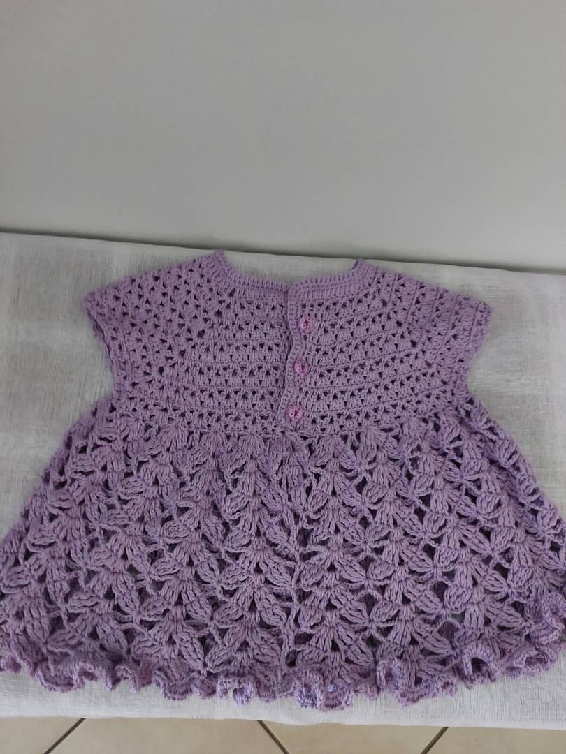 Robe crochetée pour bébé – 100 % coton, made in France