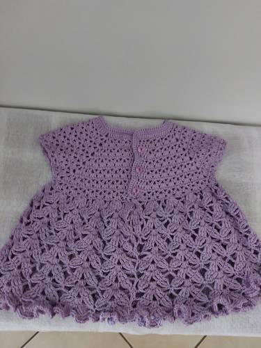 Robe crochetée pour bébé – 100 % coton, made in France
