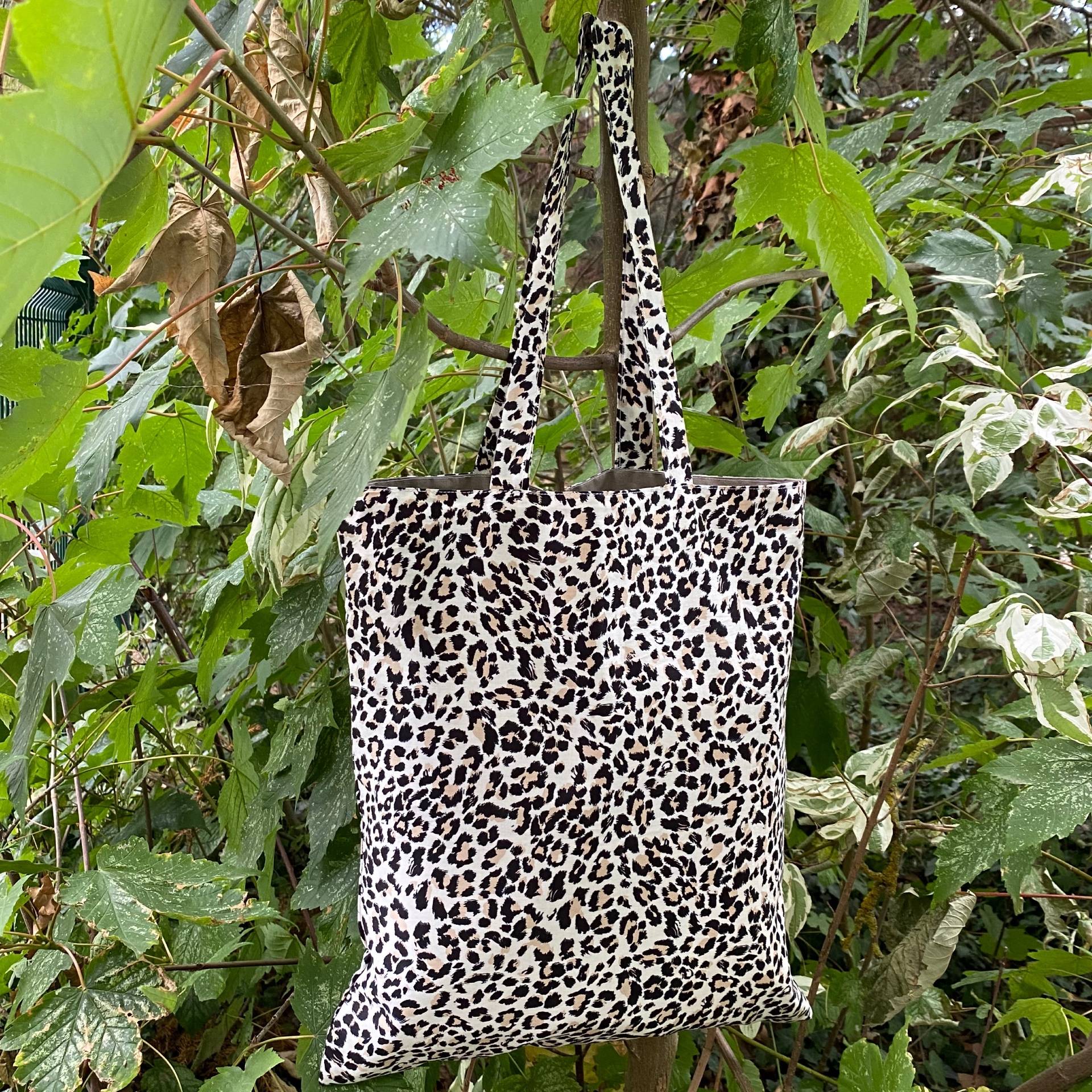 Sac en toile panthère