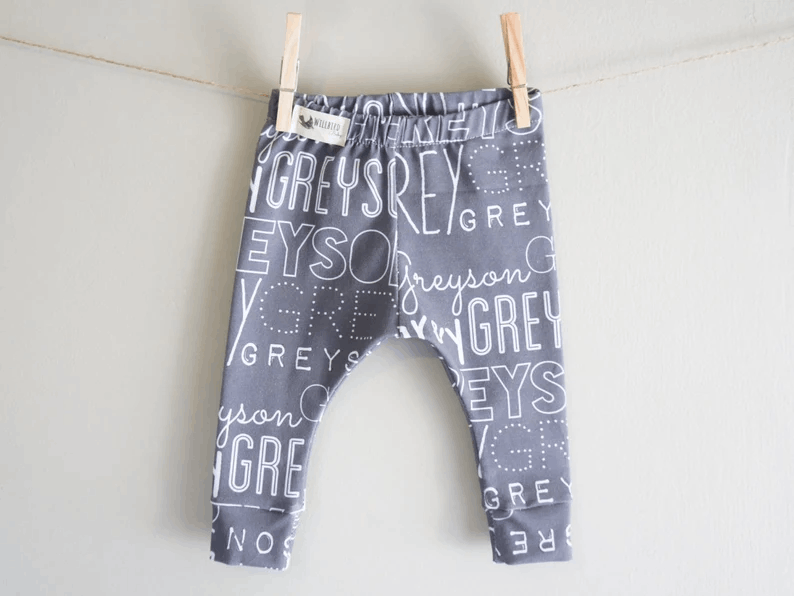 Personalized Leggings - Unisex Baby/Toddler/Kids Custom name leggings/harem pants, PERSONALIZED, made to order