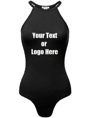 Custom Personalized Designed Womens Basic Spaghetti Strap Bodysuit