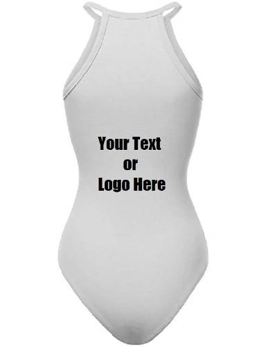 Custom Personalized Designed Womens Basic Spaghetti Strap Bodysuit