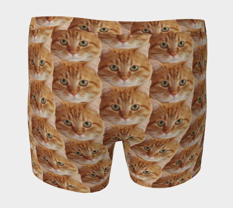Personalized Cat Photo Men's Underwear, Custom Cat Dad Boxer Briefs, Wedding Anniversary Gift for Cat Owner, Customized Cat Father Boxers