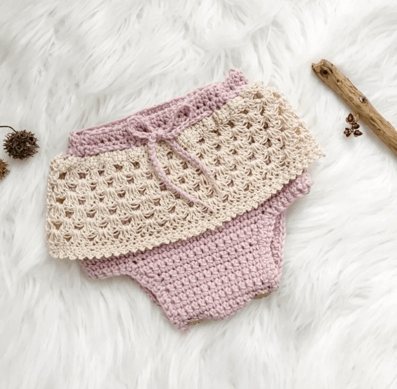 Crochet bloomers pattern - Crochet girl shorts - Crochet baby patterns -Infant cotton clothing - Crochet patterns - Easy crochet patterns