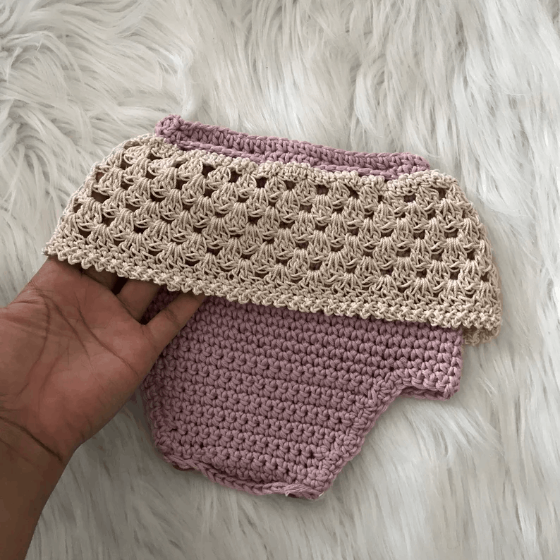 Crochet bloomers pattern - Crochet girl shorts - Crochet baby patterns -Infant cotton clothing - Crochet patterns - Easy crochet patterns