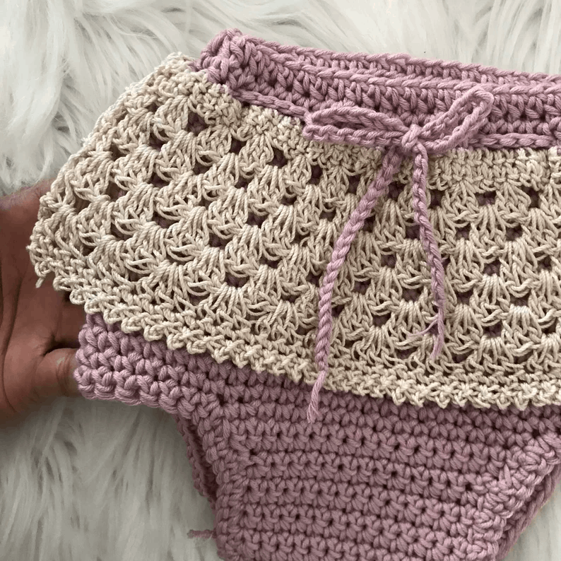 Crochet bloomers pattern - Crochet girl shorts - Crochet baby patterns -Infant cotton clothing - Crochet patterns - Easy crochet patterns