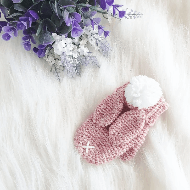 PATTERN ONLY - Crochet Bunny Gloves. Fingerless and Mitten options. child/todder gloves