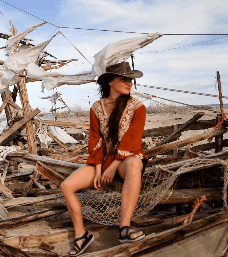 Chapeau western en cuir fait main – Style cowboy personnalisable