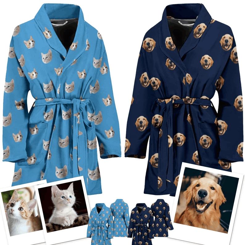 Dog bathrobe, Custom Face Robe, Custom Bathrobe, Bath Robe, Custom Bathrobes,Pet Face,Cat Face,Dog mom gift,Dog,Dog Gift,Dog,Bathrobe,