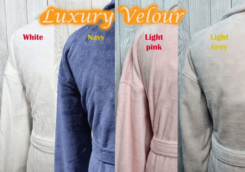 Personalized Custom Bath Robe For Men, Robe For Women, Customized Bath Robe, Spa Robe, Crown Embroidery