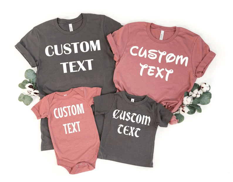 Custom Text Design Shirt | Personalized Writing Saying T-Shirt | Custom Tshirt | Matching Family Shirts | Personalized Trip Sleeping Pajamas