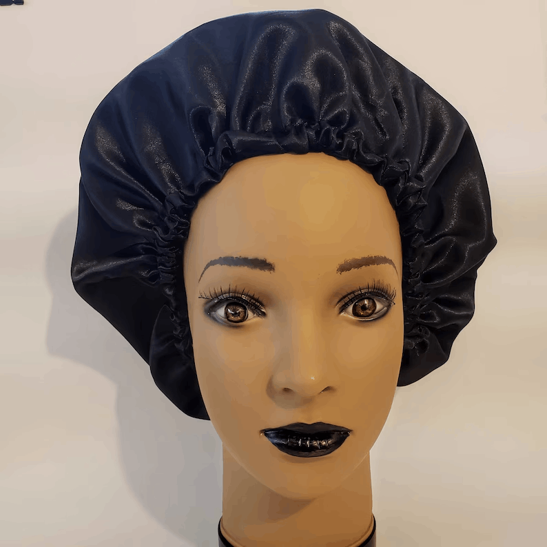 Elegant monogram hair bonnet/Satin ADULT bonnet/personalized bonnet/ Embroidered bonnet/Christmas Gift/Gift for her/Reversible Satin Bonnet