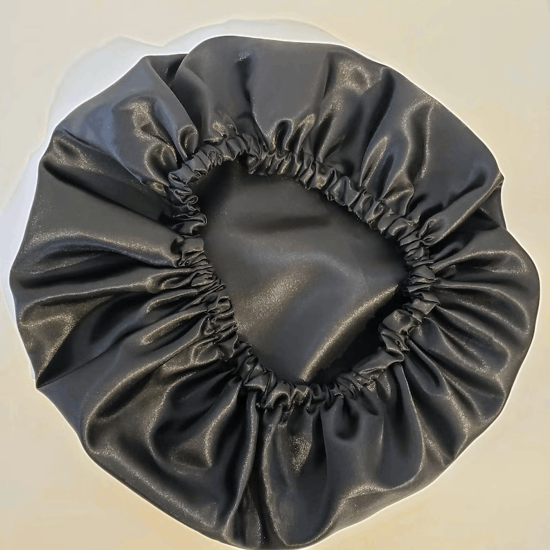 Elegant monogram hair bonnet/Satin ADULT bonnet/personalized bonnet/ Embroidered bonnet/Christmas Gift/Gift for her/Reversible Satin Bonnet