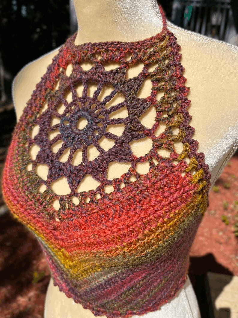 Crochet Crop Top Pattern - Sunburst Top