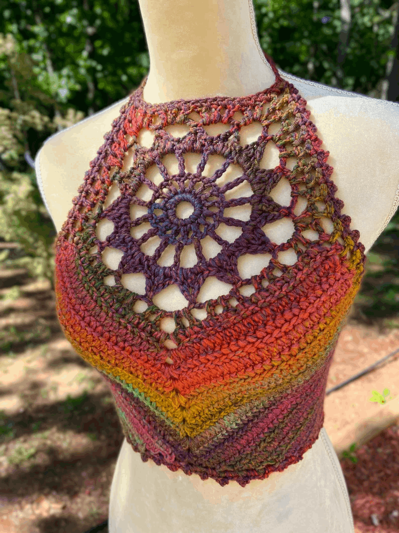 Crochet Crop Top Pattern - Sunburst Top