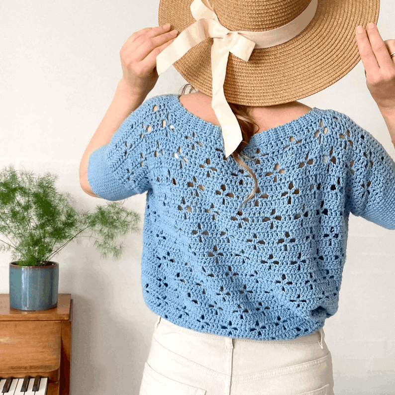 Easy Crochet Summer Top Pattern. Crochet Beach