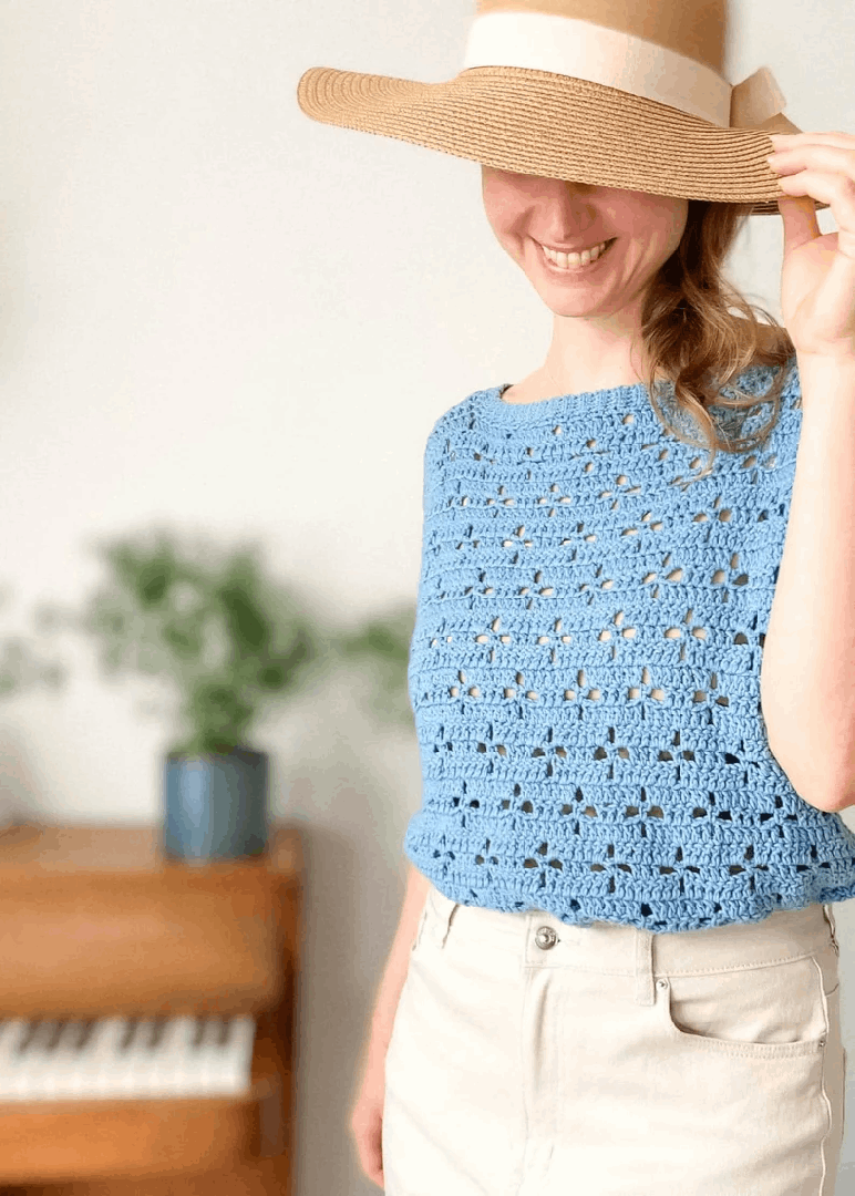 Easy Crochet Summer Top Pattern. Crochet Beach