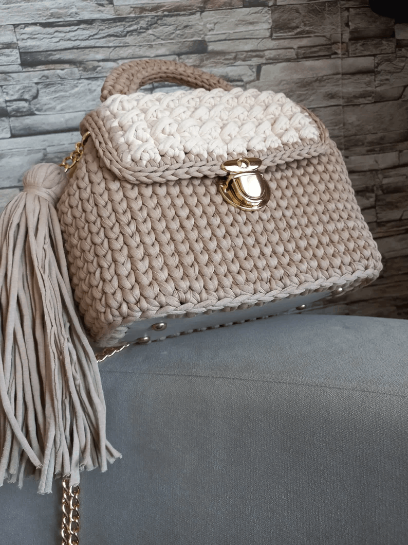 Elegant Crochet Handbag Collection – Handmade Charm with Chic Details