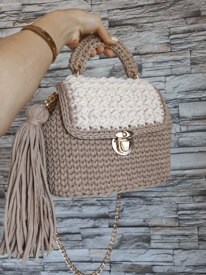 Elegant Crochet Handbag Collection – Handmade Charm with Chic Details