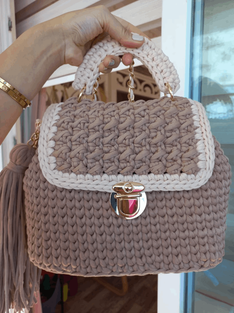 Elegant Crochet Handbag Collection – Handmade Charm with Chic Details