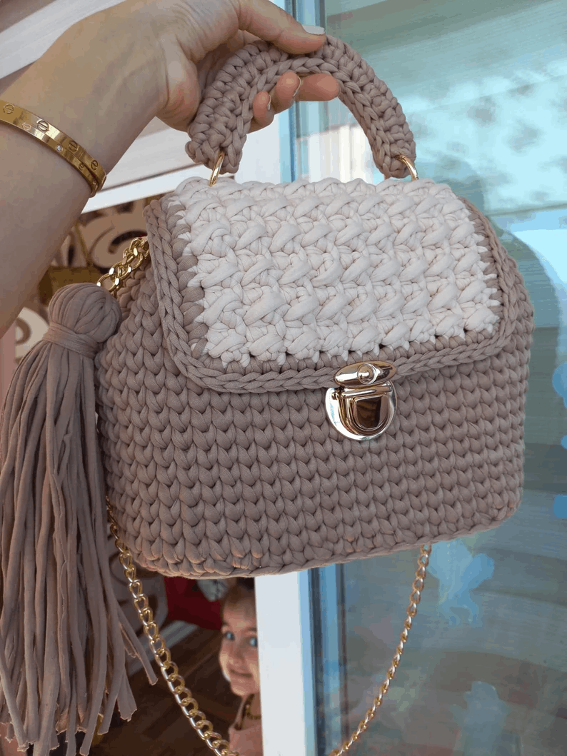 Elegant Crochet Handbag Collection – Handmade Charm with Chic Details