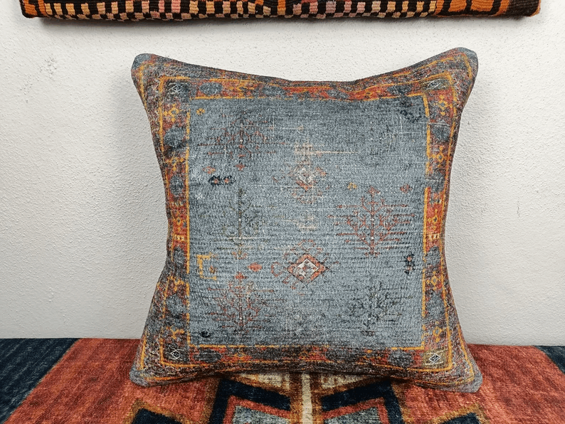 Turkish rug pillow, Handmade pillow, Kilim pillow cover, Cushion cover, Sofa pillow, 12x24 Pillow, Couch Pillow, Pillow case,