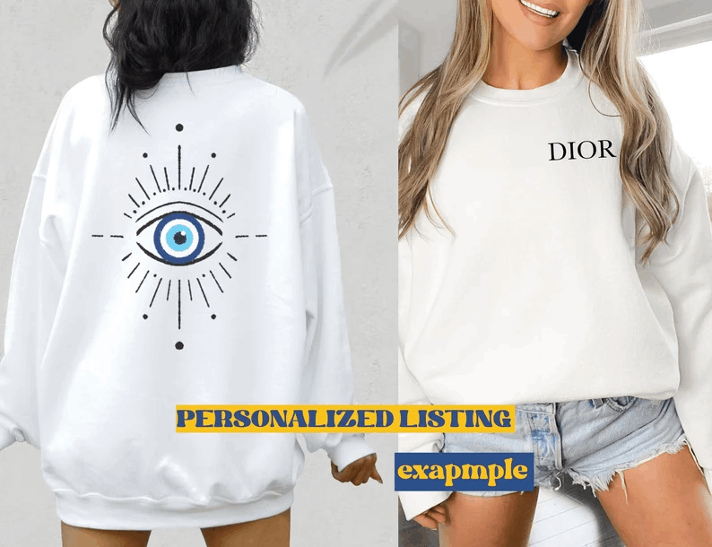 Personalized Bohemian Sweats Custom Sweat Evil Eye Sweats Custom Sweatshirt Oversized Sweat Evil Eye Sweatshirt Women Sweat Trendy Clothing