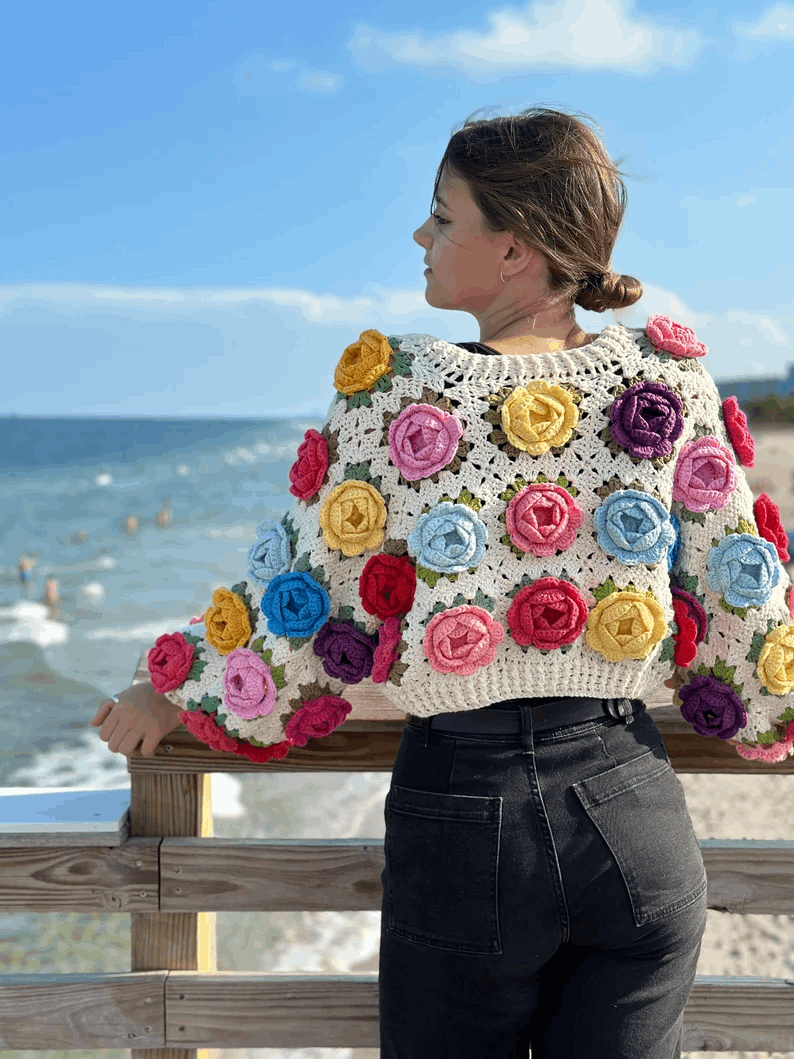 Crochet pattern, Crochet ROSE Garden