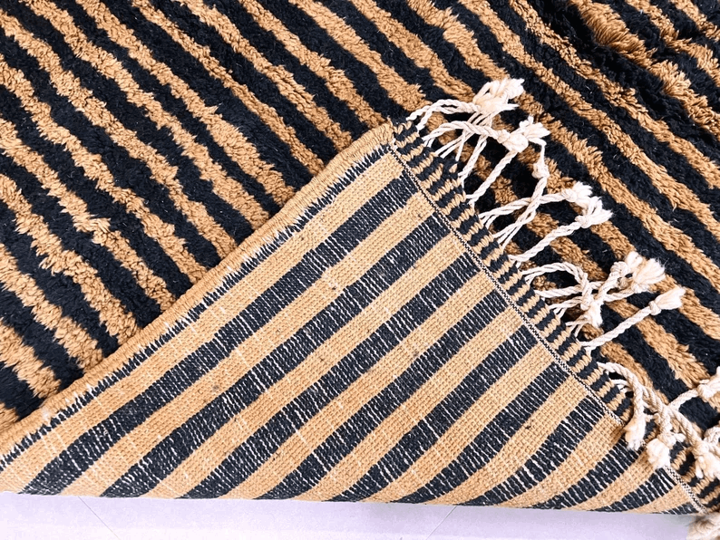 Handmade Berber rug - Custom area rug - Beni ourain rug - Living room rug - tufted rug - Brown rug wool