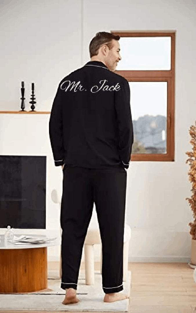 100% Cotton Personalized Men's pjs, Groom Gift, Best Man Gift, Birthday Present, Father of the Bride, Groomsmen Gift, Groomsmen Gift Set