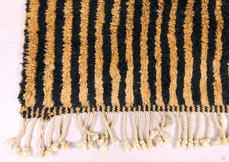 Handmade Berber rug - Custom area rug - Beni ourain rug - Living room rug - tufted rug - Brown rug wool