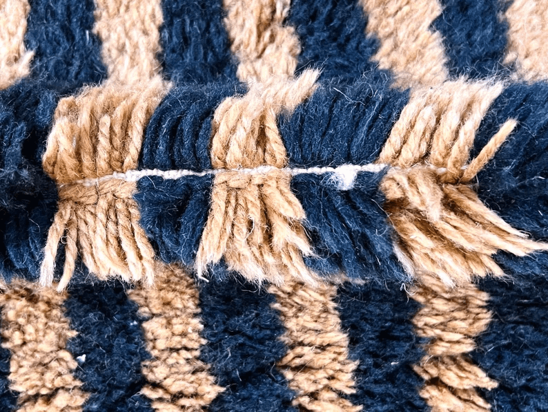 Handmade Berber rug - Custom area rug - Beni ourain rug - Living room rug - tufted rug - Brown rug wool