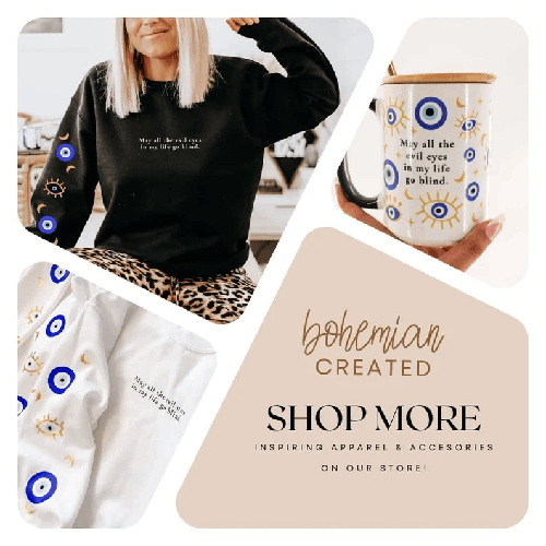 Evil Eye Aesthetic Sweatshirt Sweater Mug Third Eye Protection Gift For Her Him Office Buenas Vibras Good Vibes Minimal Boho Stylish Sweater