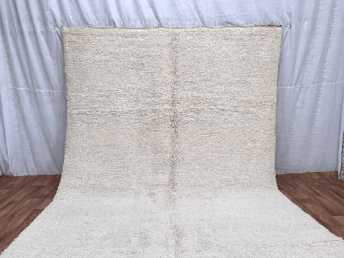 Handmade rug, White Beni ourain style, Cream Area rug, Tapis berbere, Teppich Berber carpet, Cream Wool rug, 