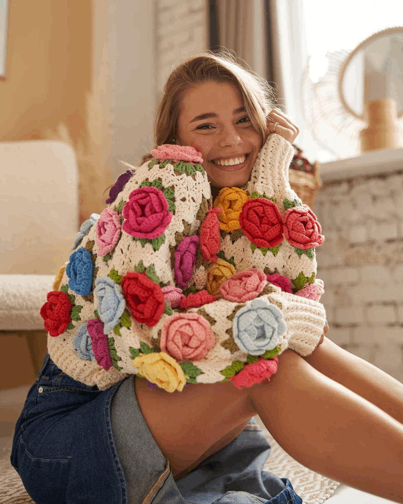 Crochet pattern, Crochet ROSE Garden