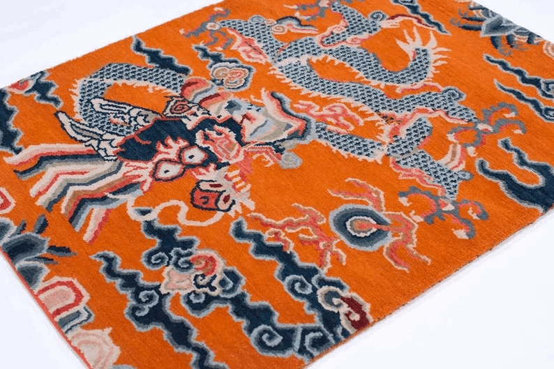 Handknotted Antique Design Tibetan Chinese DRAGON Woolen Rugs| New Handmade RUGS Large Area Runner