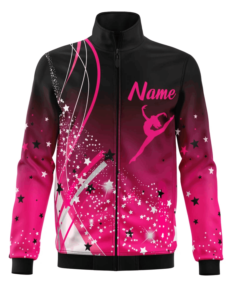 Personalised Girls "Pink Cola" Gymnastics and Dance Tracksuit Elite Sports Squad Jacket