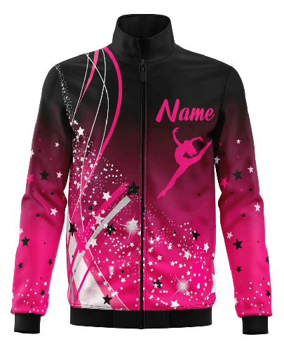 Personalised Girls "Pink Cola" Gymnastics and Dance Tracksuit Elite Sports Squad Jacket