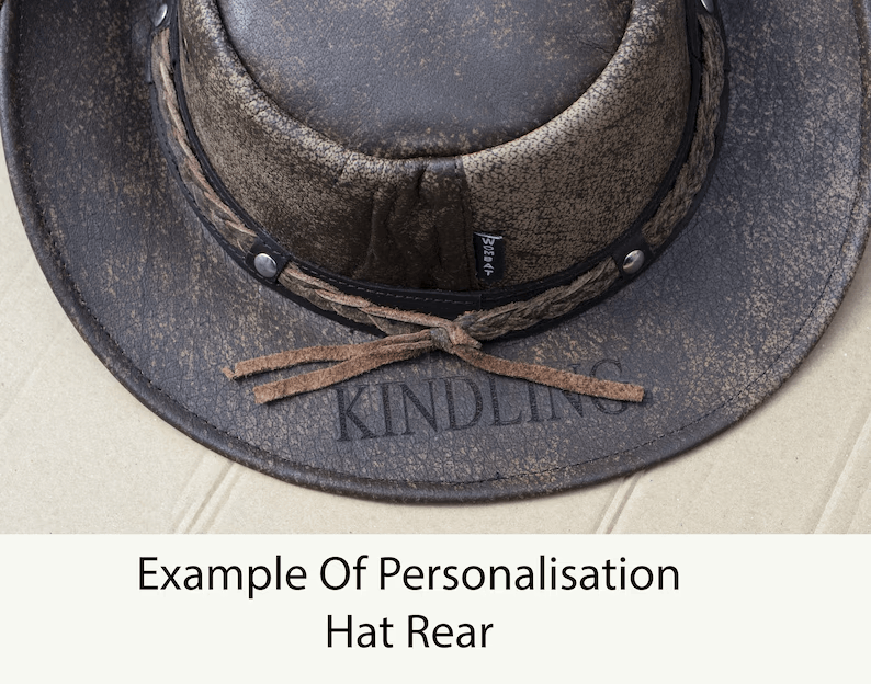 Chapeau western en cuir fait main – Style cowboy personnalisable