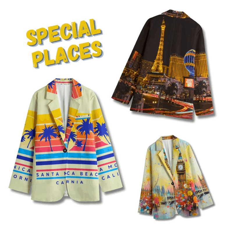 Custom Blazer, Unisex 100% Cotton Sports Coat, Personalized Suit Jacket, Artsy Blazer, All-Over-Print Custom Jacket