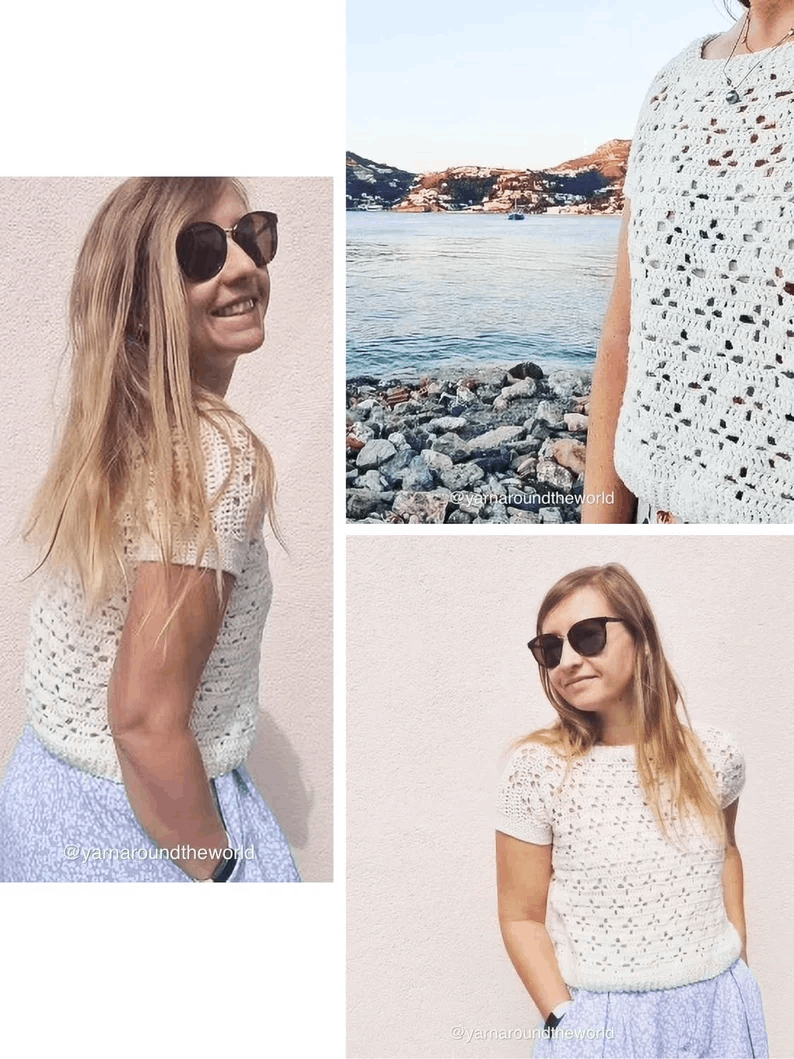 Easy Crochet Summer Top Pattern. Crochet Beach