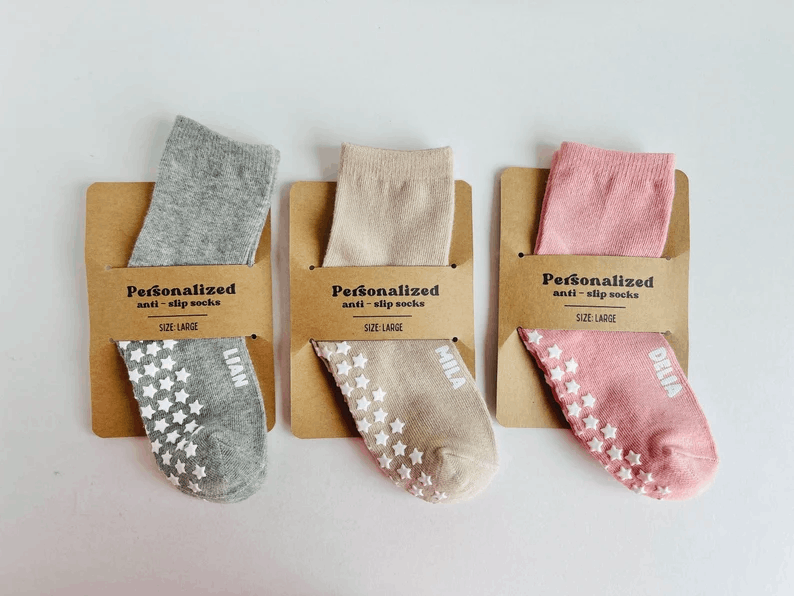 CUSTOM ORDER for Personalized Toddler Sock Anti-Slip sock Custom Name Kid Sock Preschool Kid Sock Birthday Favor in BULK order