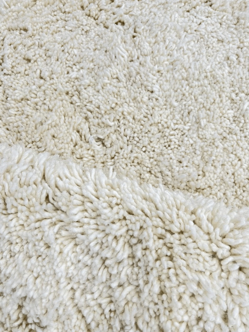 Handmade rug, White Beni ourain style, Cream Area rug, Tapis berbere, Teppich Berber carpet, Cream Wool rug, 