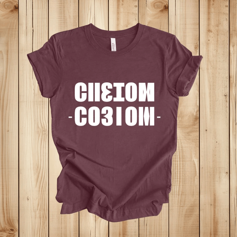 T-shirt Personnalisé à Message Caché – Effet miroir