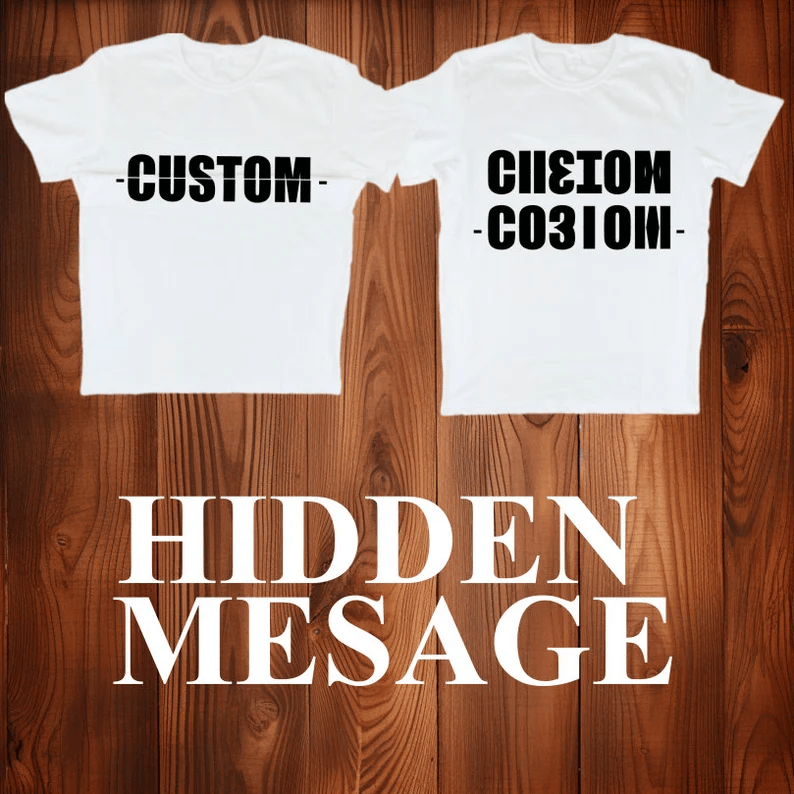 T-shirt Personnalisé à Message Caché – Effet miroir