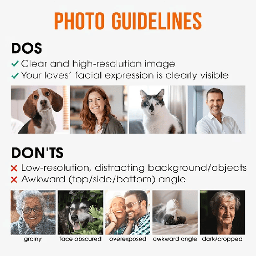 T-shirt personnalisé avec photo de votre animal – Style Bootleg