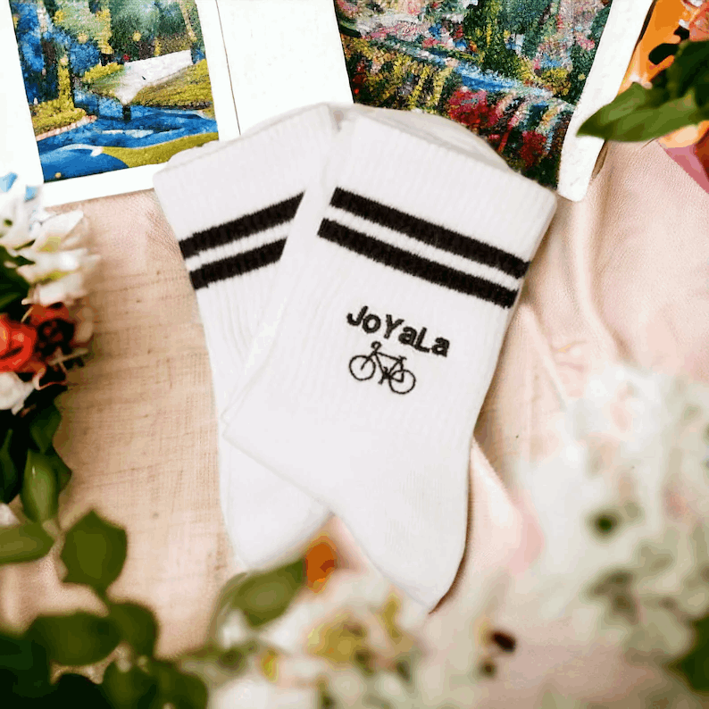 Custom embroidered socks custom gift for her custom gift for him personalized gift unique gift for Easter