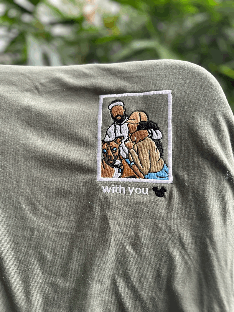 T-shirt personnalisé – Illustration brodée