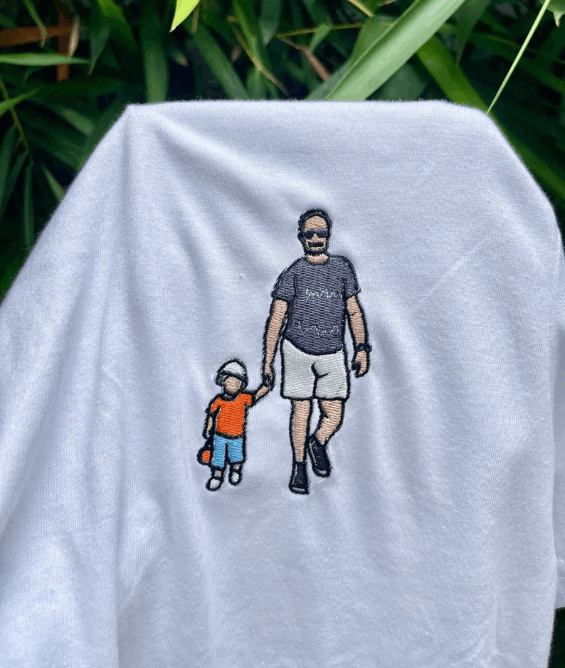T-shirt personnalisé – Illustration brodée