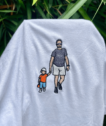 T-shirt personnalisé – Illustration brodée